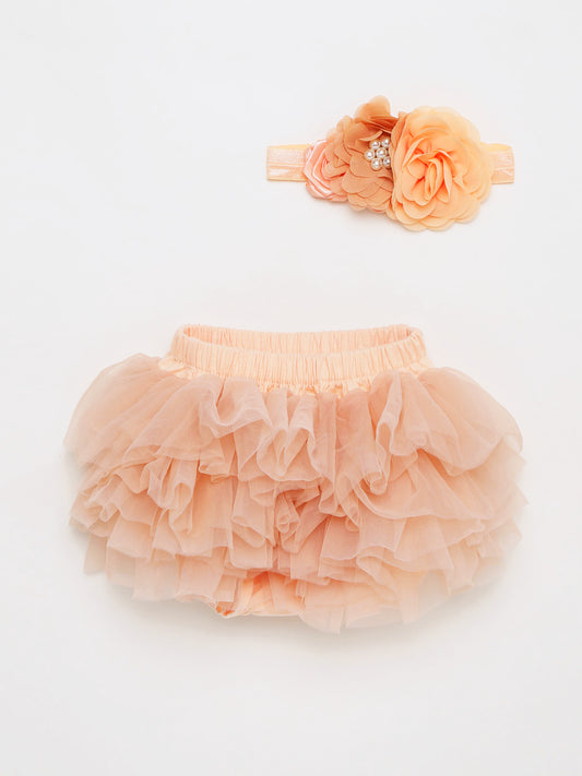 Tutu Skirt & Matching Headband Set for Baby Girls