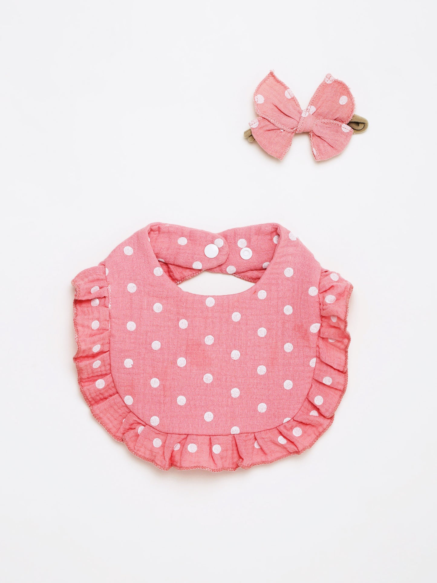 Infant Floral Bib & Headband Set – Soft Cotton