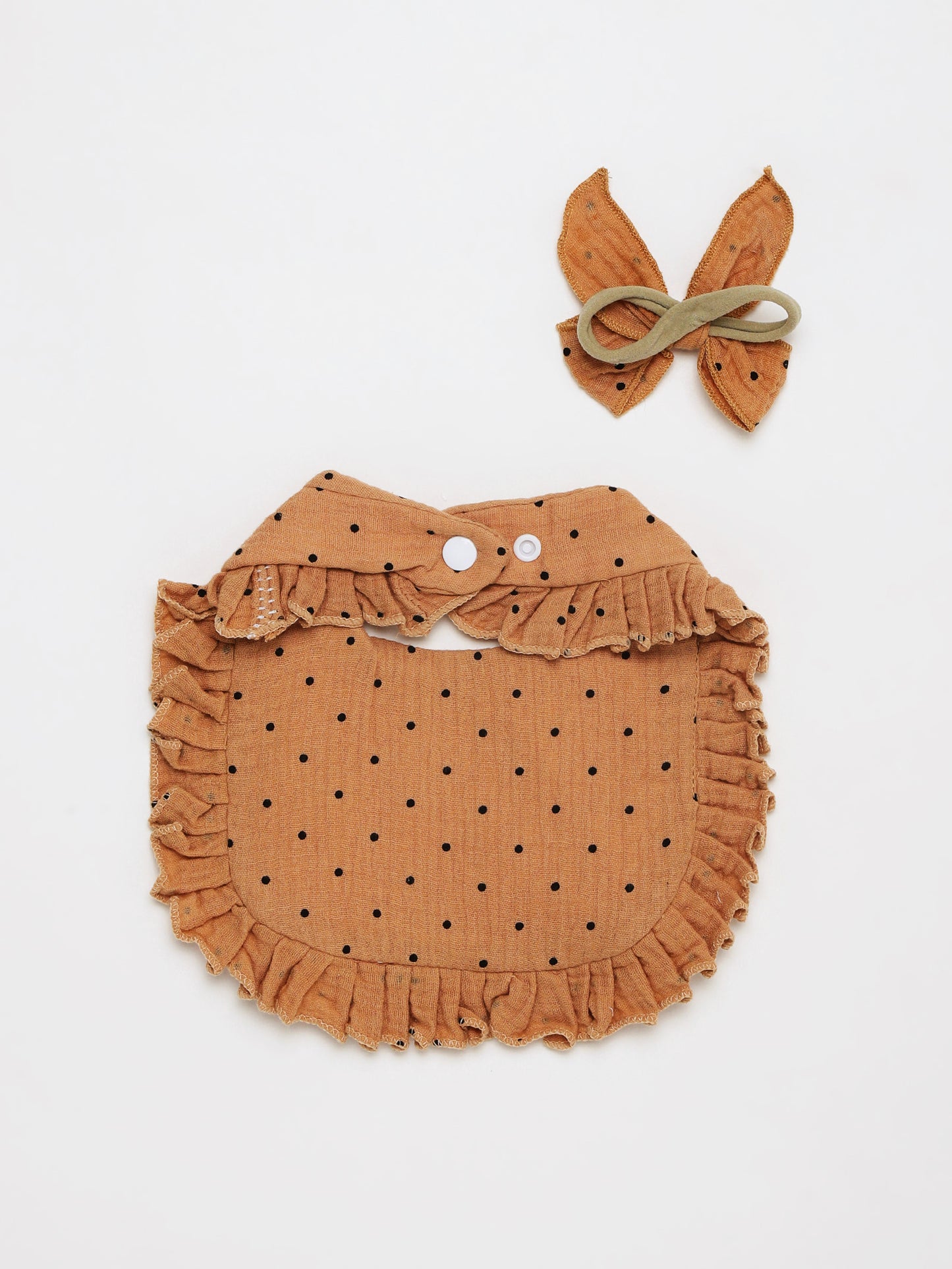 Infant Floral Bib & Headband Set – Soft Cotton