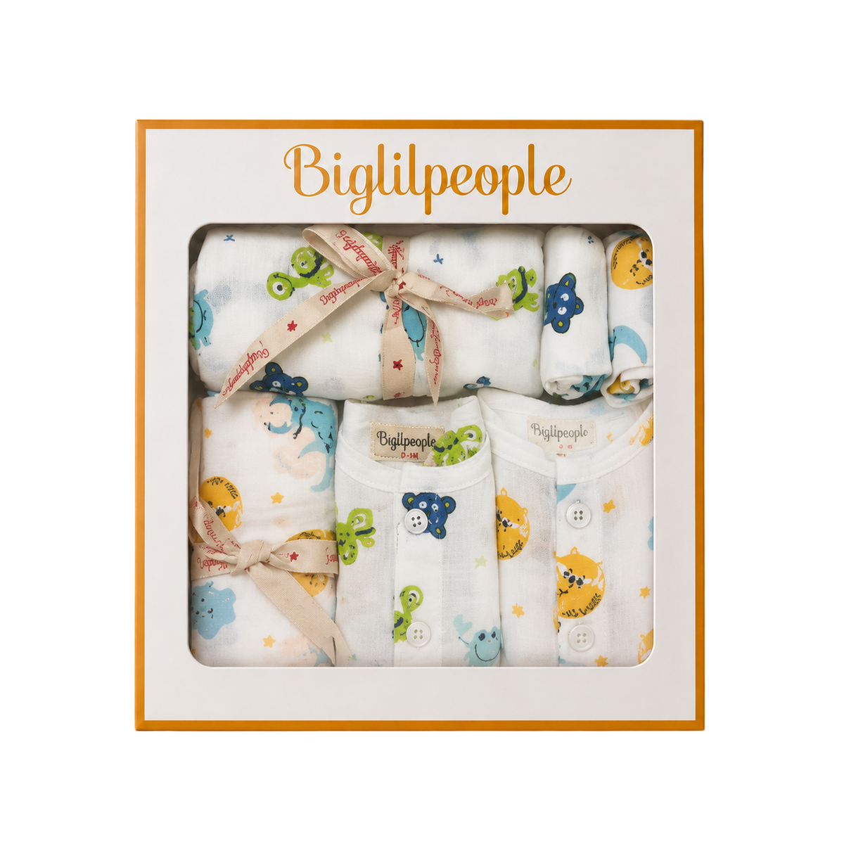 Newborn Muslin Gift Set with Swaddle & Washcloth