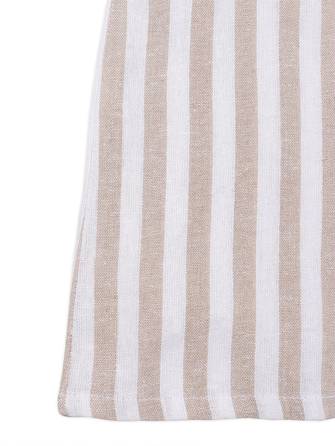 Camisas de lino estilo mandarín para niños - Beige