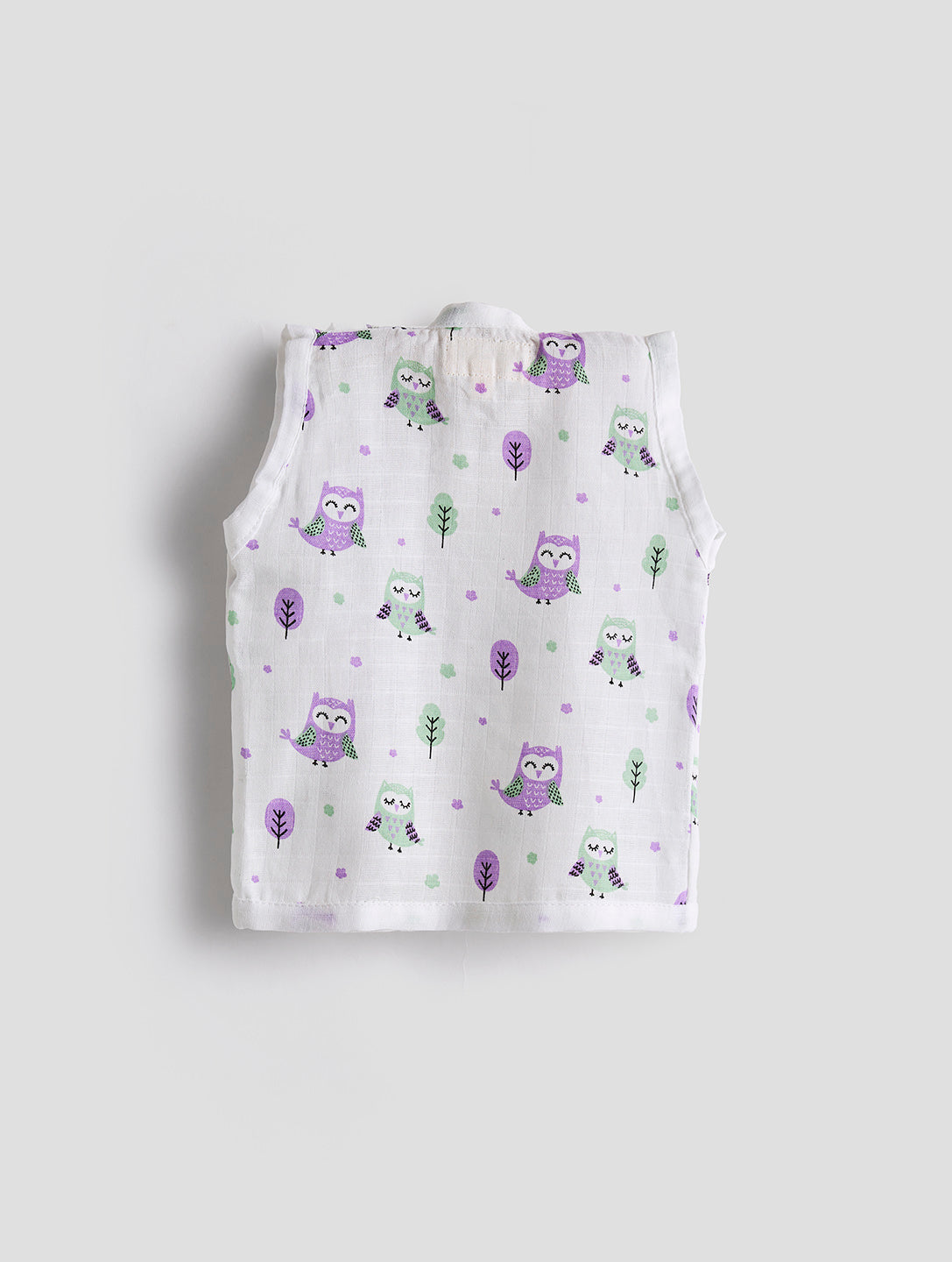 Infants' 100% Cotton Muslin Jablas-Set of 2 Soft & Comfy (Owl & Crab)
