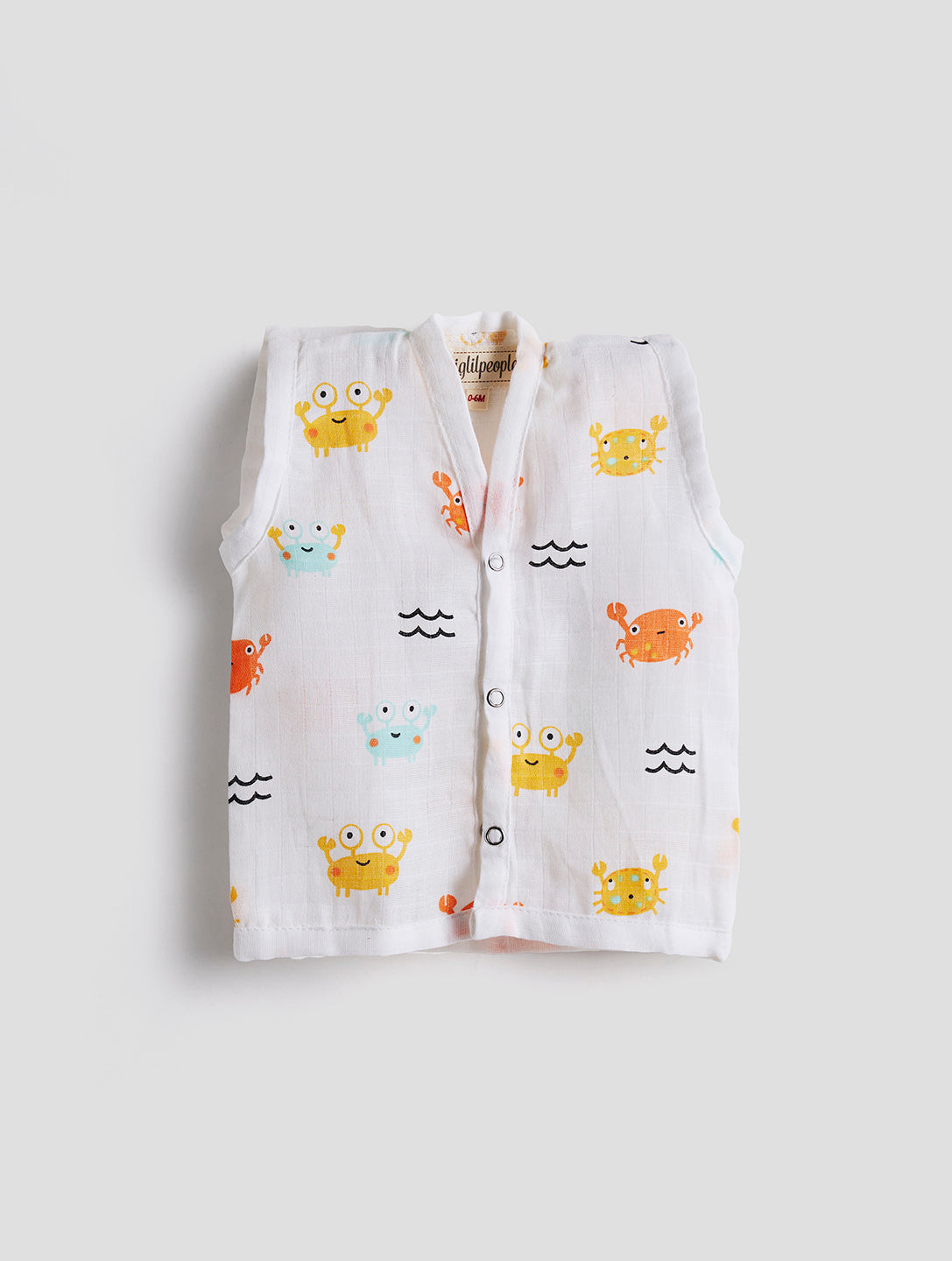 Infants' 100% Cotton Muslin Jablas-Set of 2 Soft & Comfy (Owl & Crab)