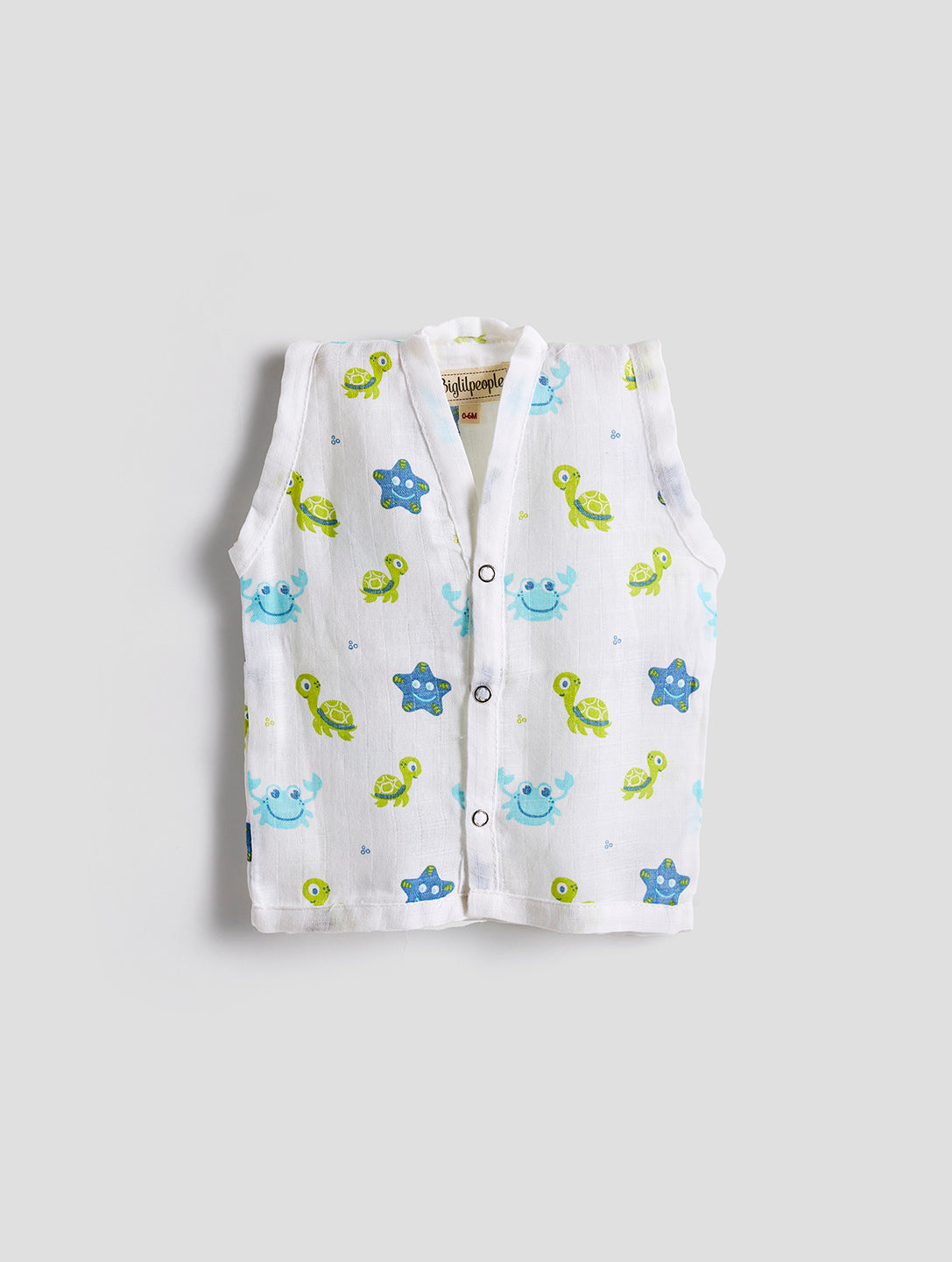 Infants' 100% Cotton Muslin Jablas-Set of 3 Soft & Comfy (Lion, Turtle & Fox)