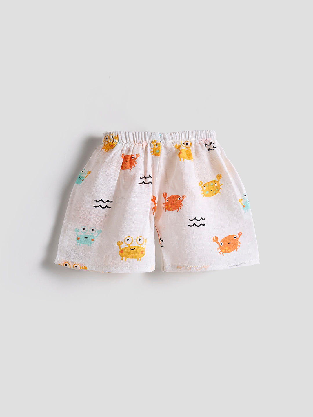 Infants' 100% Cotton Muslin Co-ord Set Soft & Comfy (Crab)