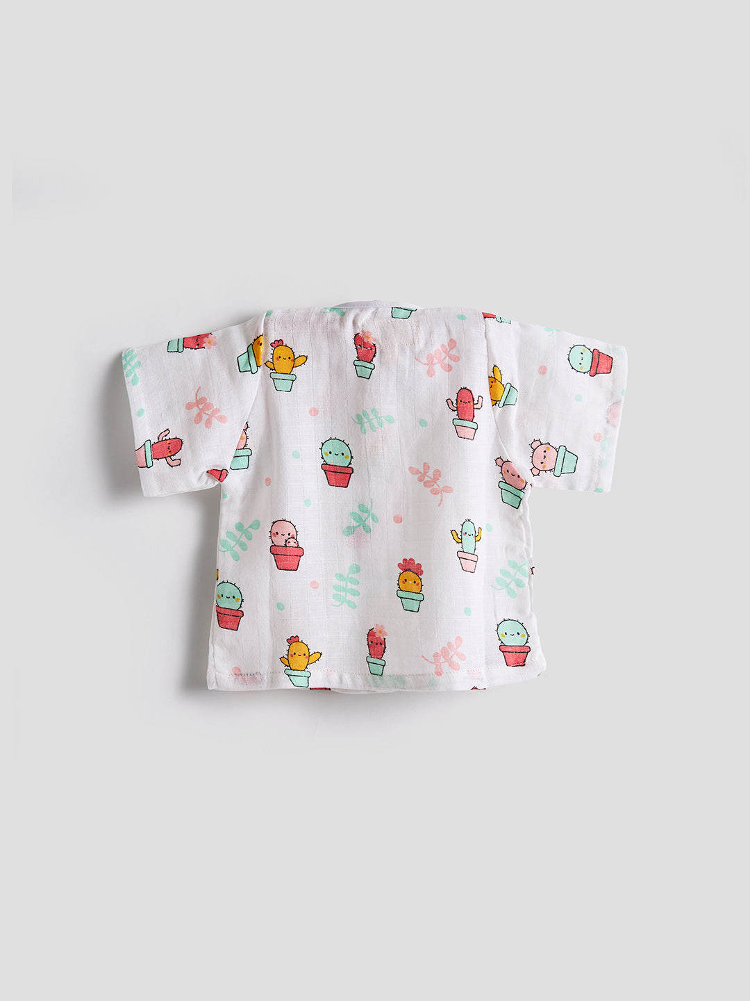 Infants' 100% Cotton Muslin Co-ord Set Soft & Comfy (Cactus)