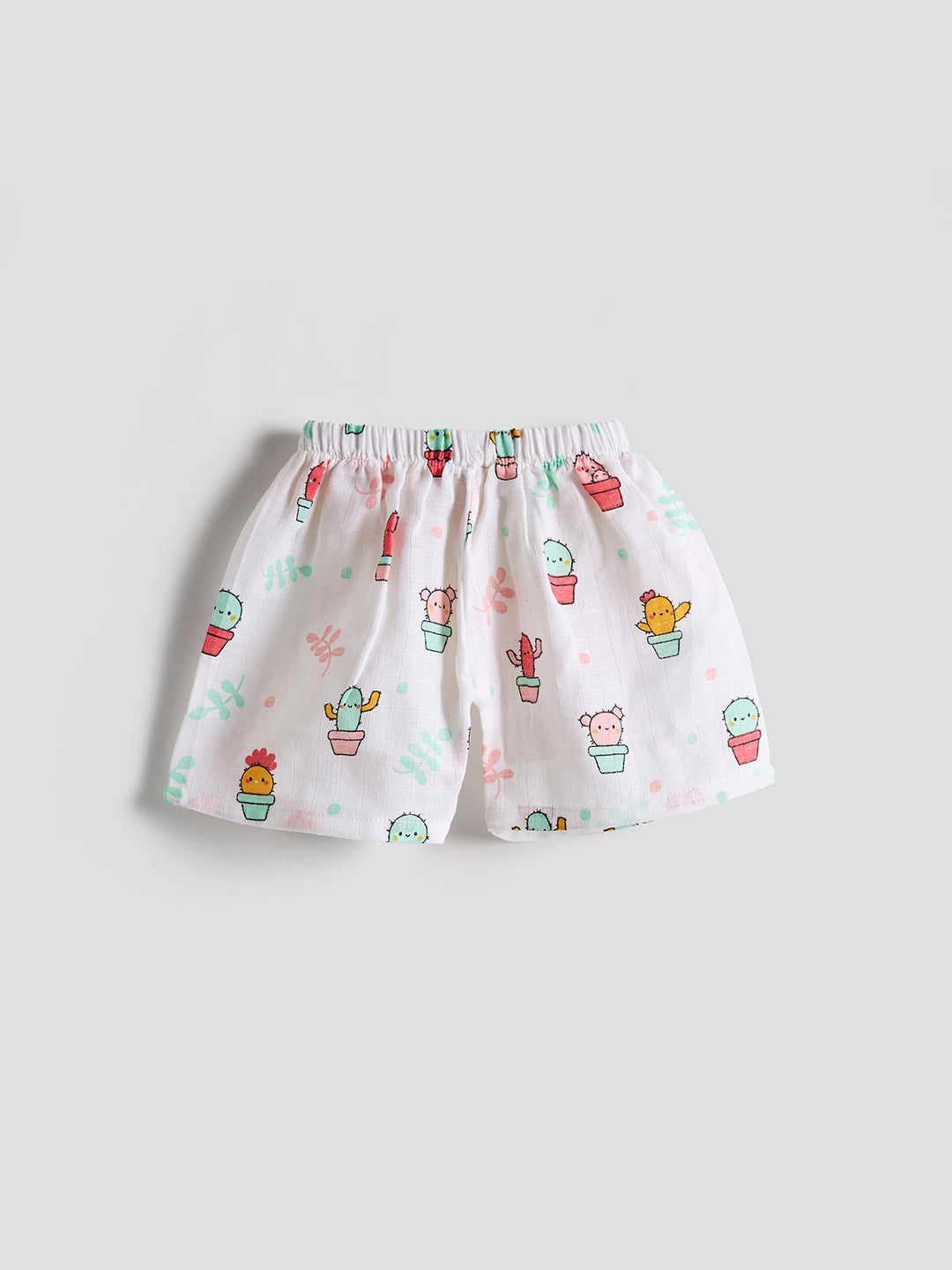 Infants' 100% Cotton Muslin Co-ord Set Soft & Comfy (Cactus)
