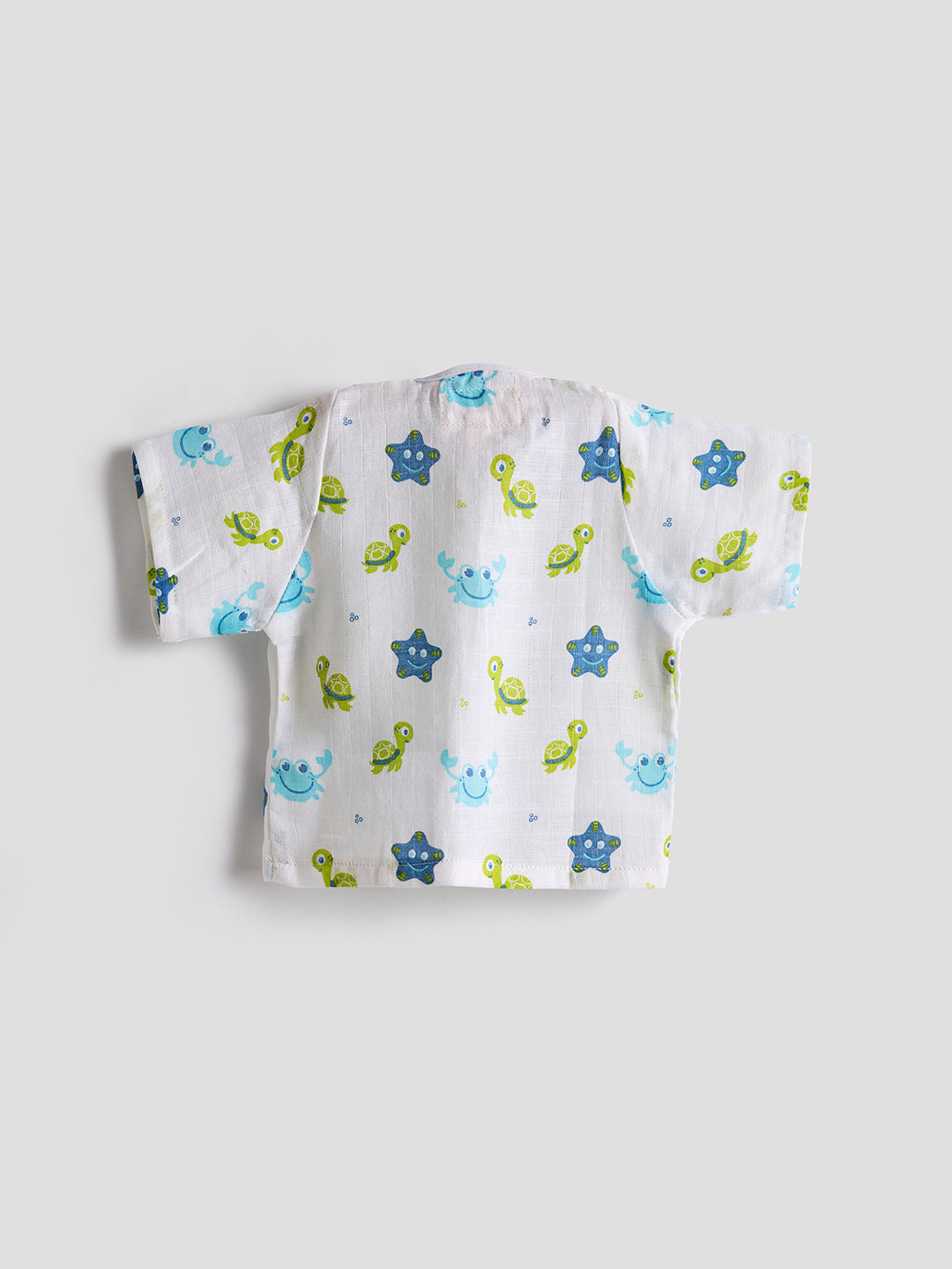Infants' 100% Cotton Muslin Co-ord Set Soft & Comfy (Turtle)