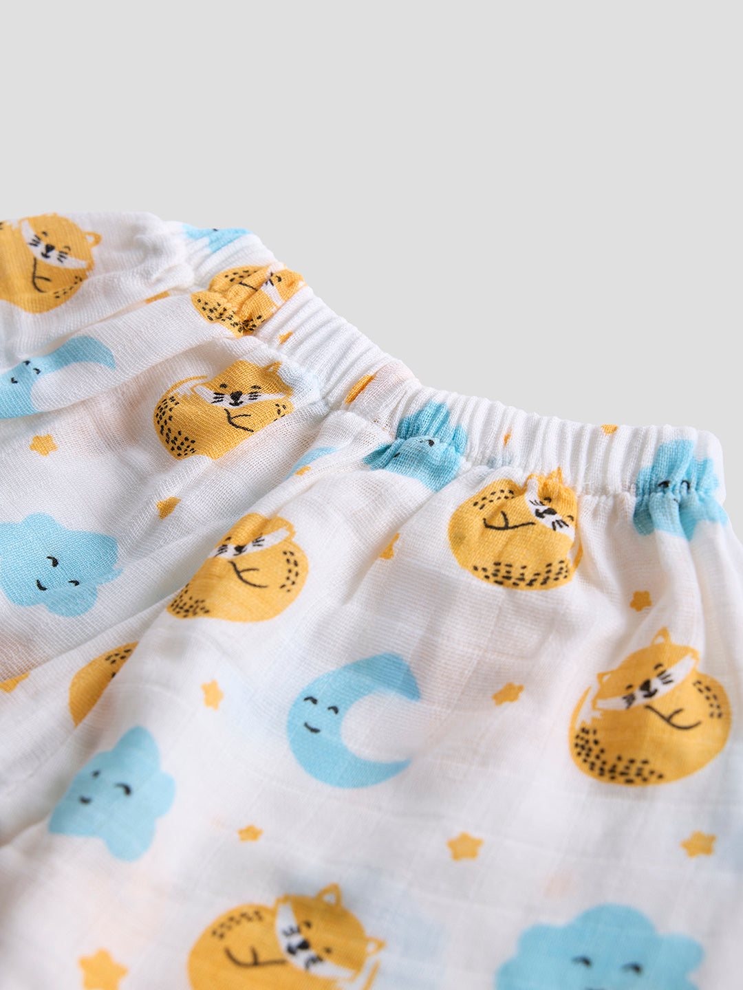 Infants' 100% Cotton Muslin Co-ord Set Soft & Comfy (Fox)