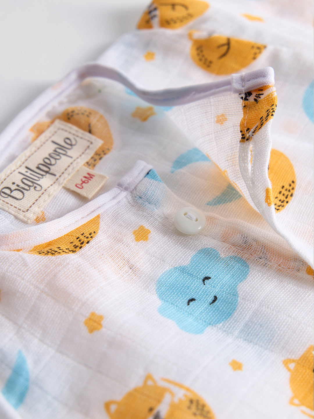 Infants' 100% Cotton Muslin Co-ord Set Soft & Comfy (Fox)