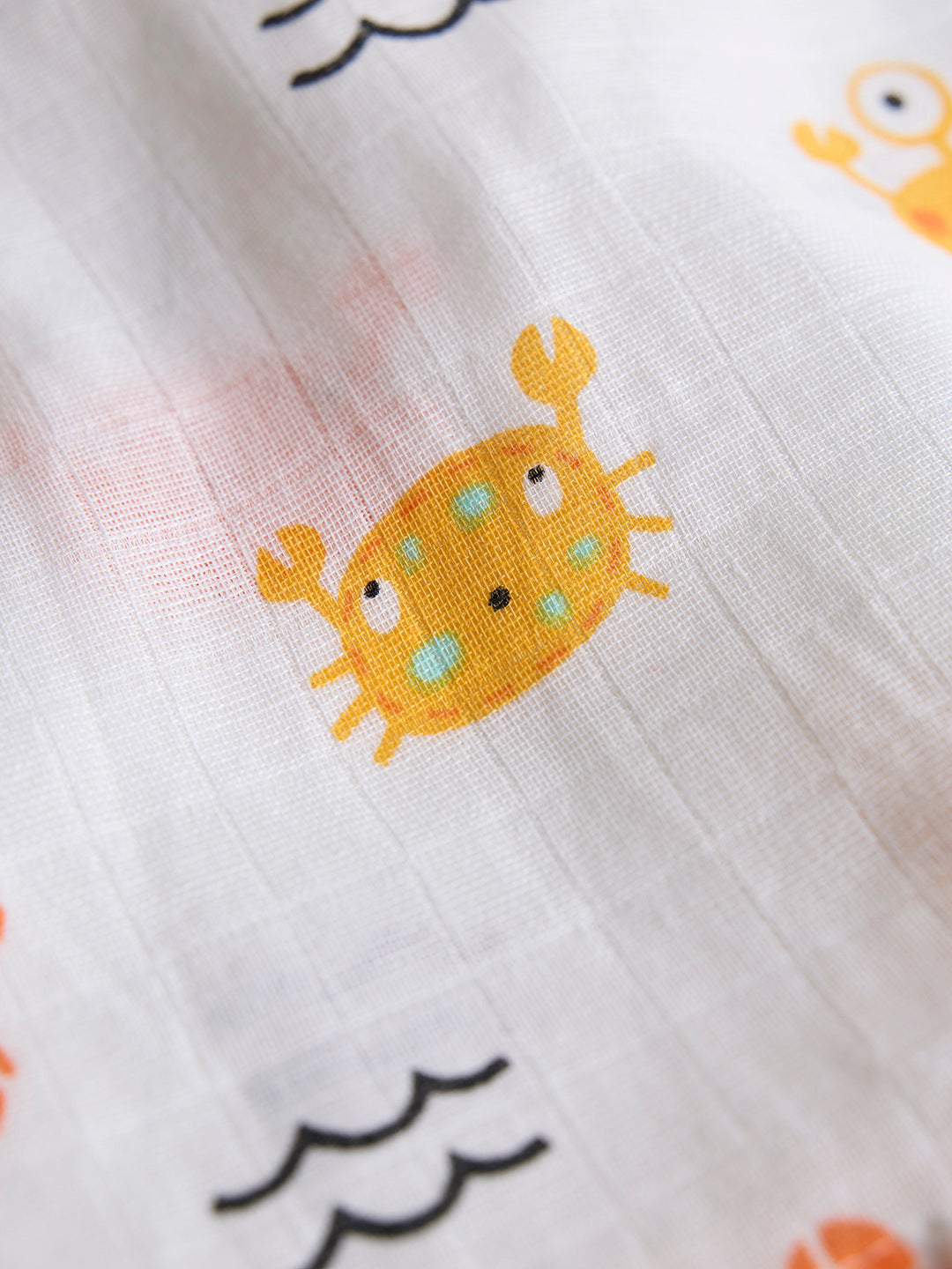 Infants' 100% Cotton Muslin Co-ord Set Soft & Comfy (Crab)