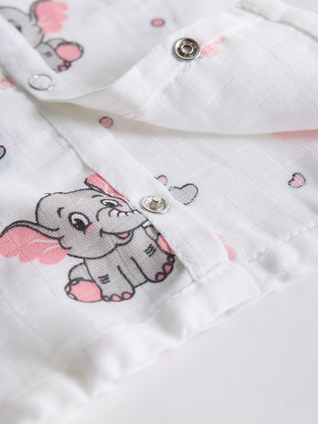 Infants' 100% Cotton Muslin Jablas-Set of 3 Soft & Comfy (Elephant, Unicorn & Cactus)
