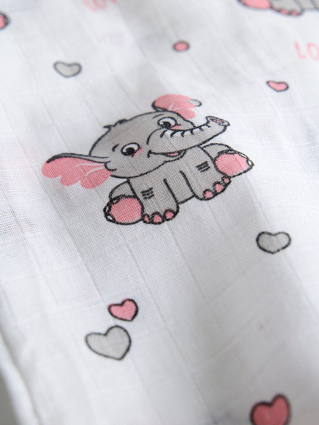 Infants' 100% Cotton Muslin Jablas-Set of 3 Soft & Comfy (Elephant, Unicorn & Cactus)