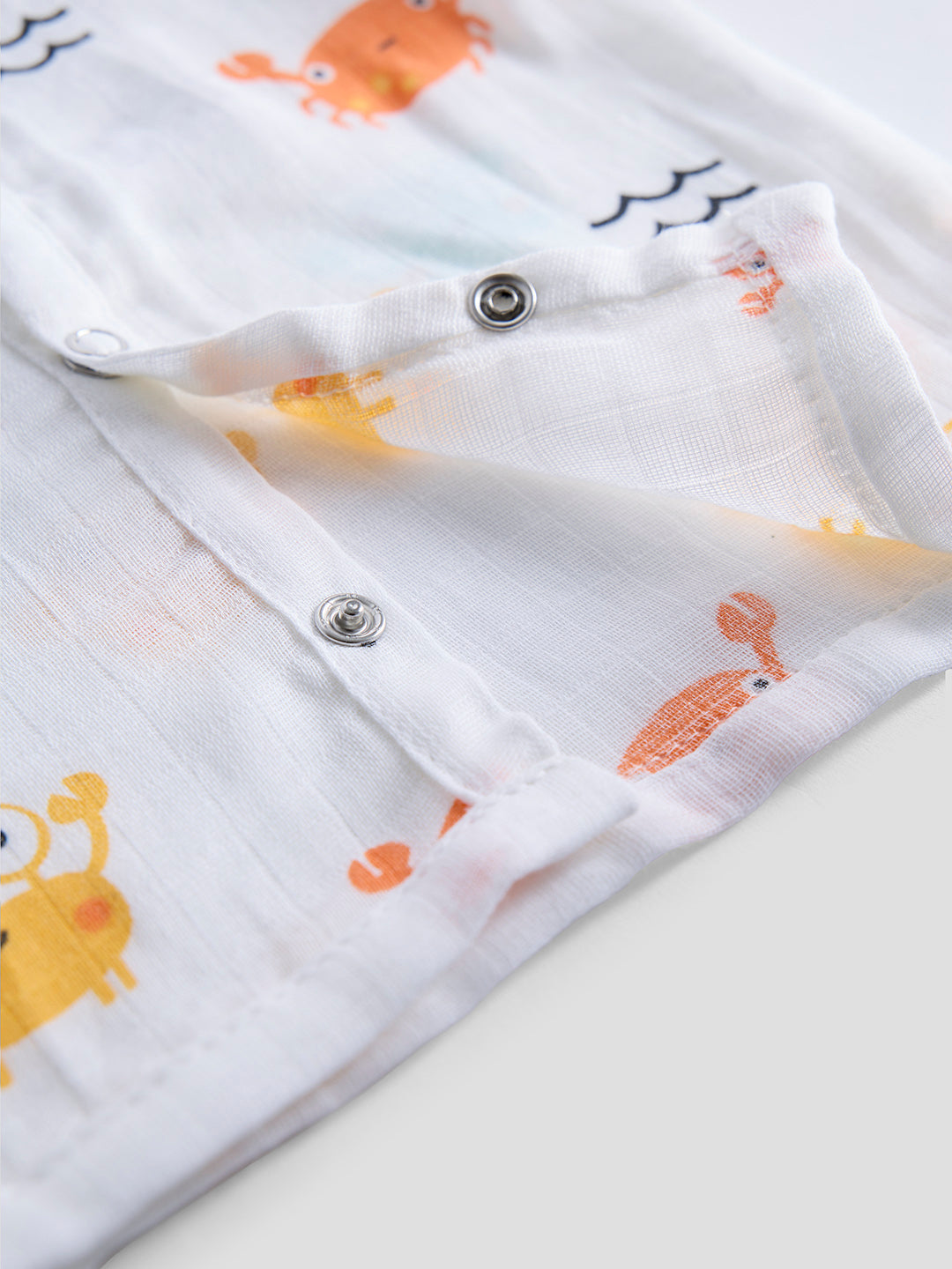 Infants' 100% Cotton Muslin Jablas-Set of 2 Soft & Comfy (Owl & Crab)
