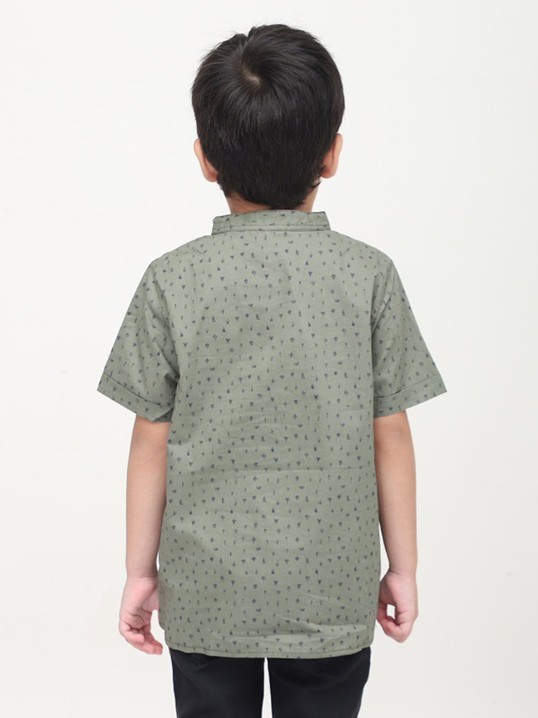 Camisa casual de media manga estampada para niños