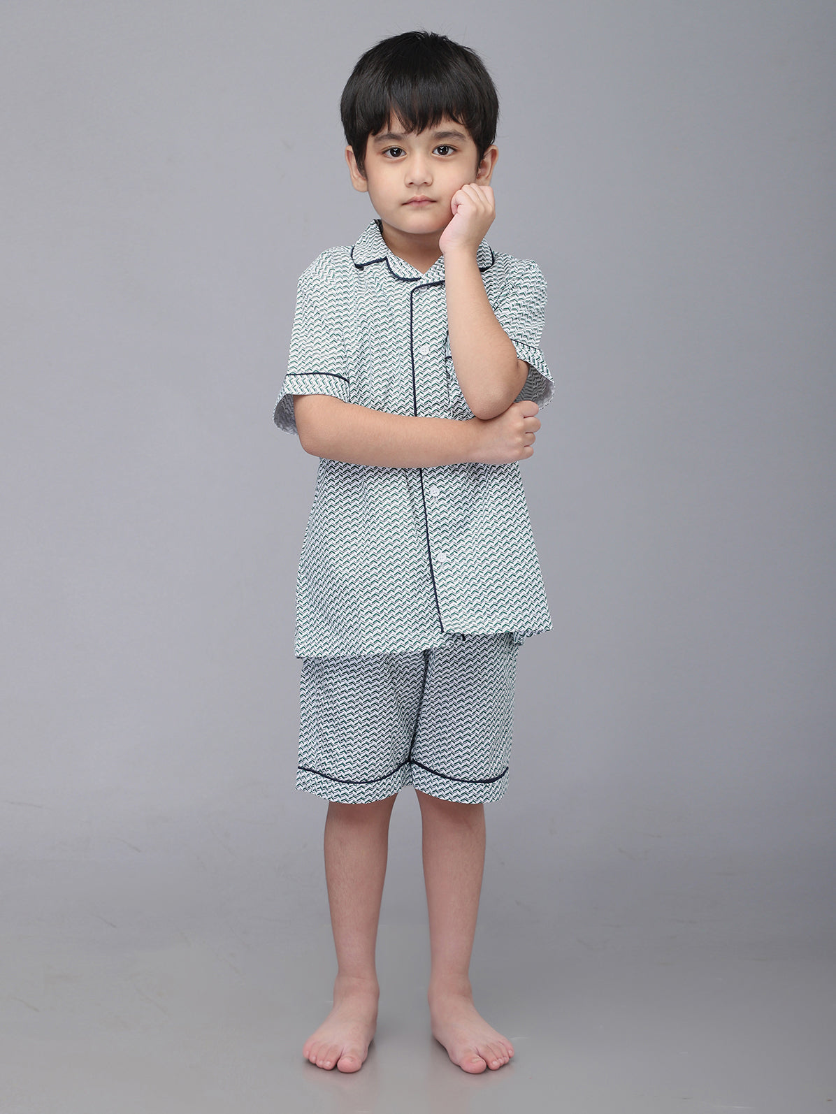 Boys Printed Half Sleeves Night Suit