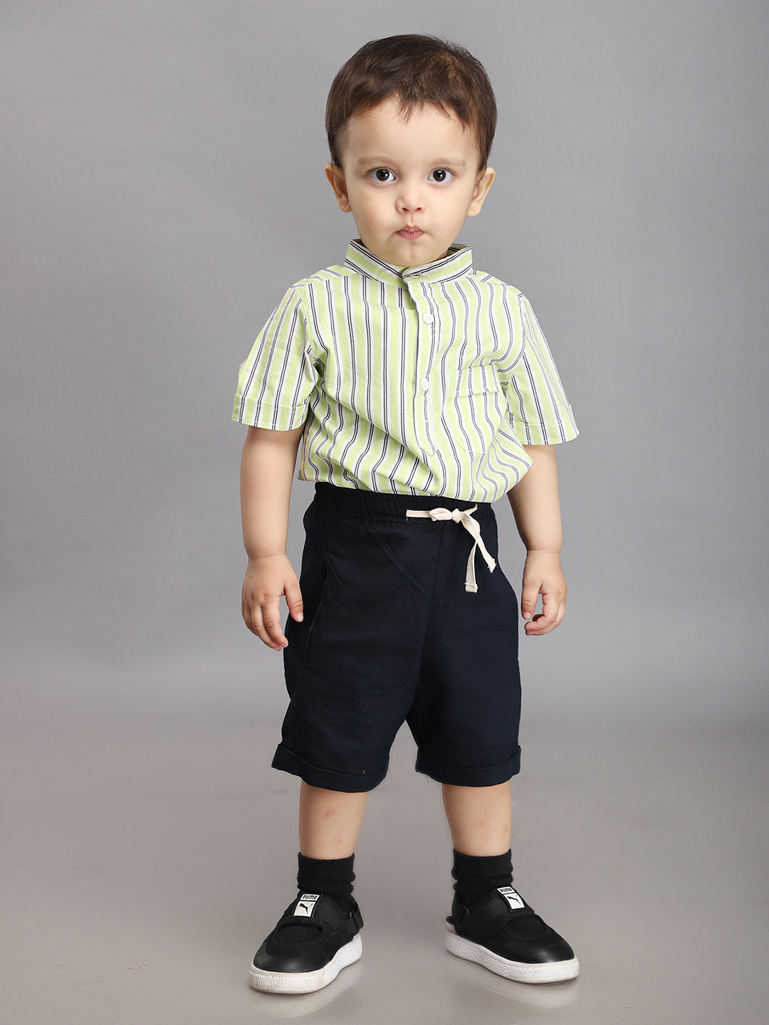 Conjunto de Ropa Neón a Rayas - Verde