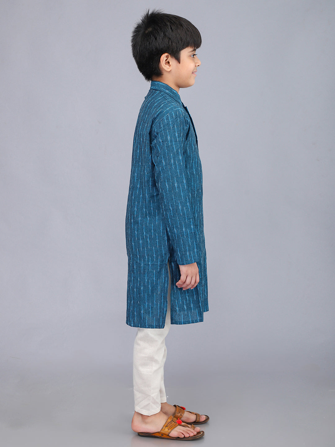 Boys Printed Full Sleeves Kurta Set