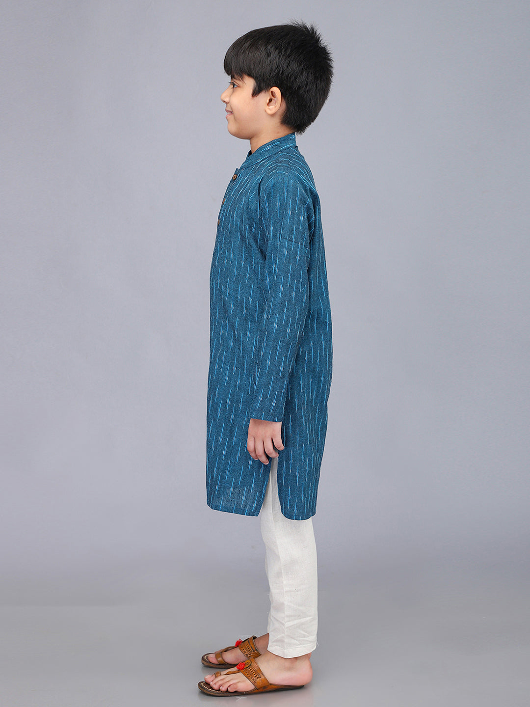 Boys Printed Full Sleeves Kurta Set