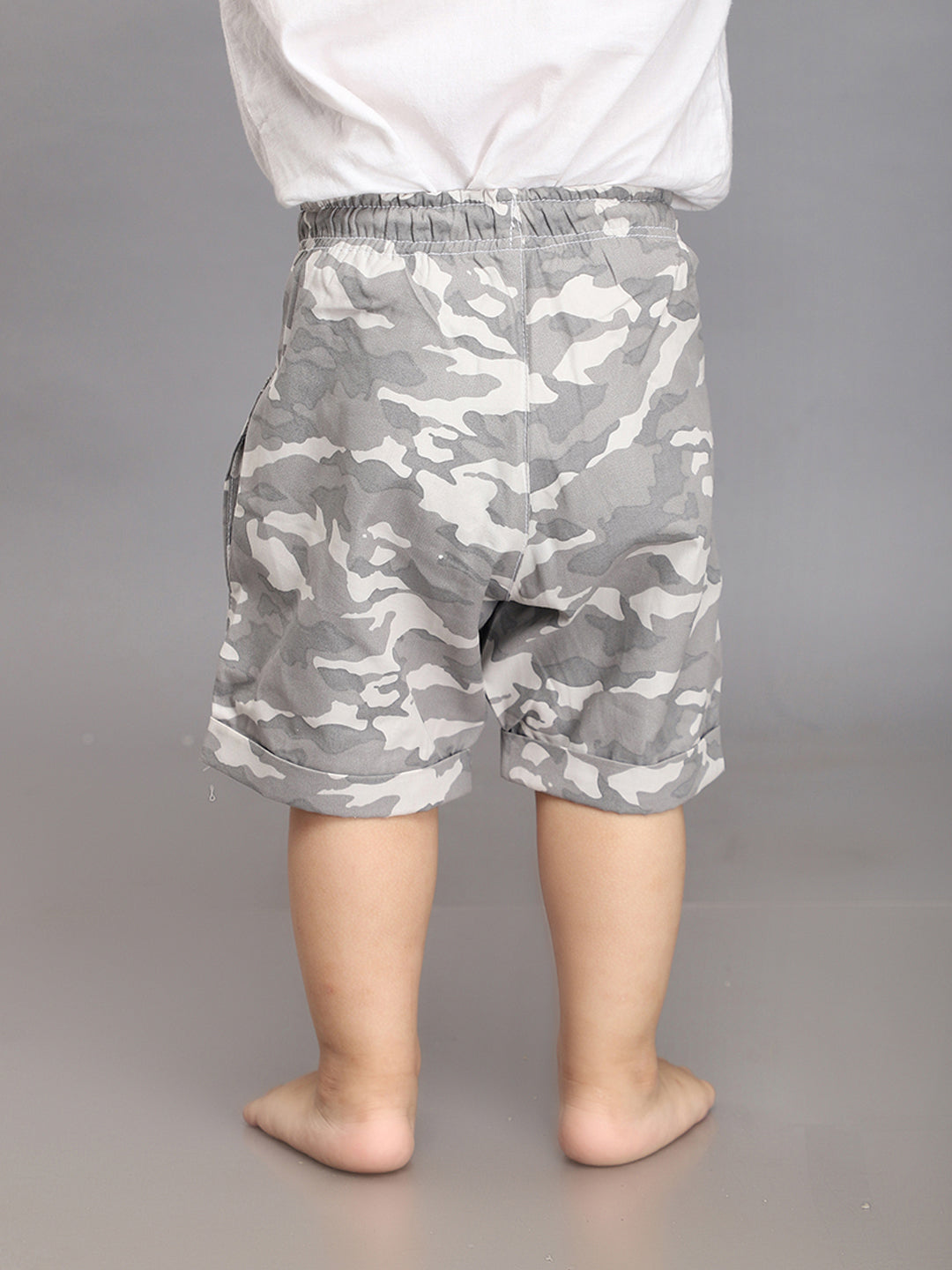 Camouflage Shorts for Boys - Grey