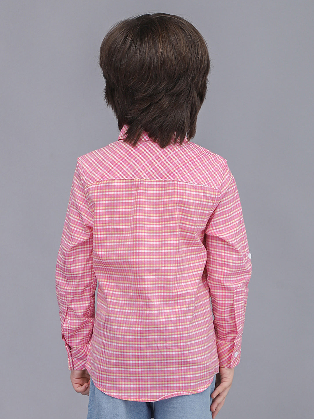 Red Checkered Full Sleeve Casual Shirt