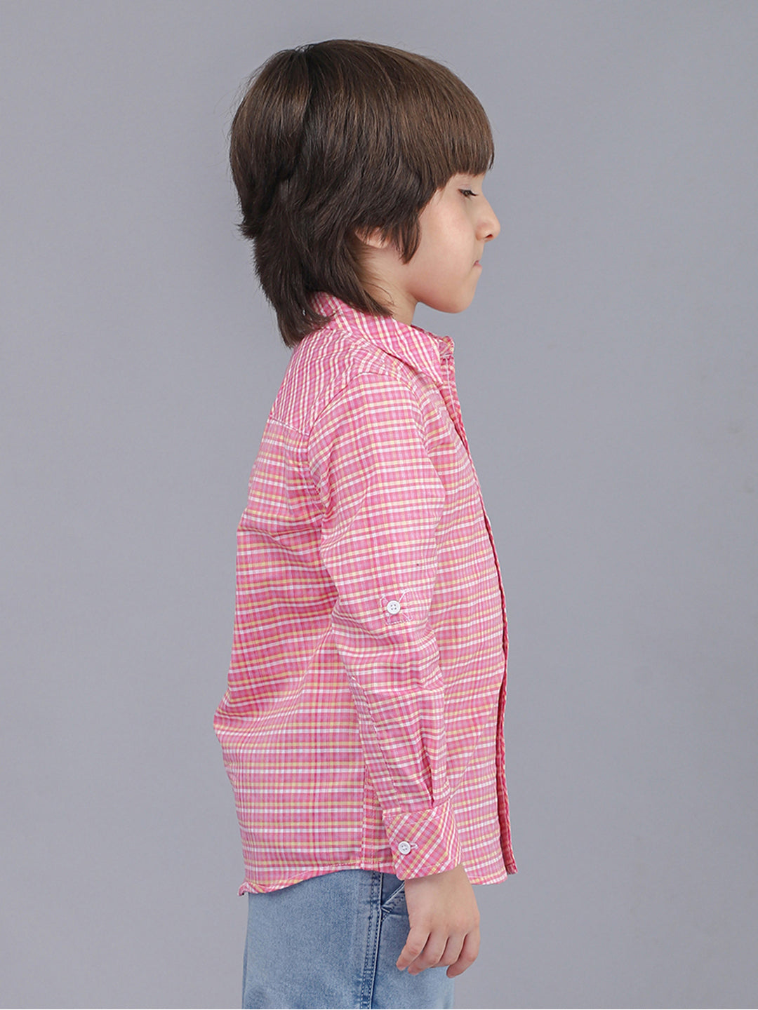 Red Checkered Full Sleeve Casual Shirt