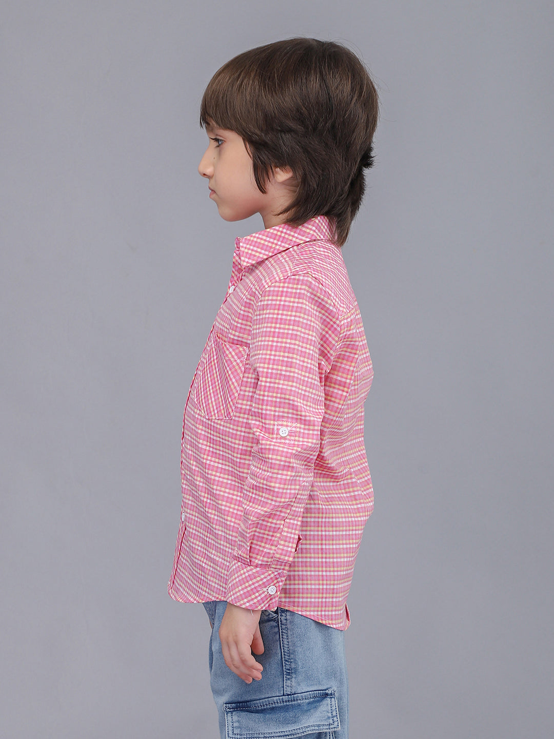 Red Checkered Full Sleeve Casual Shirt