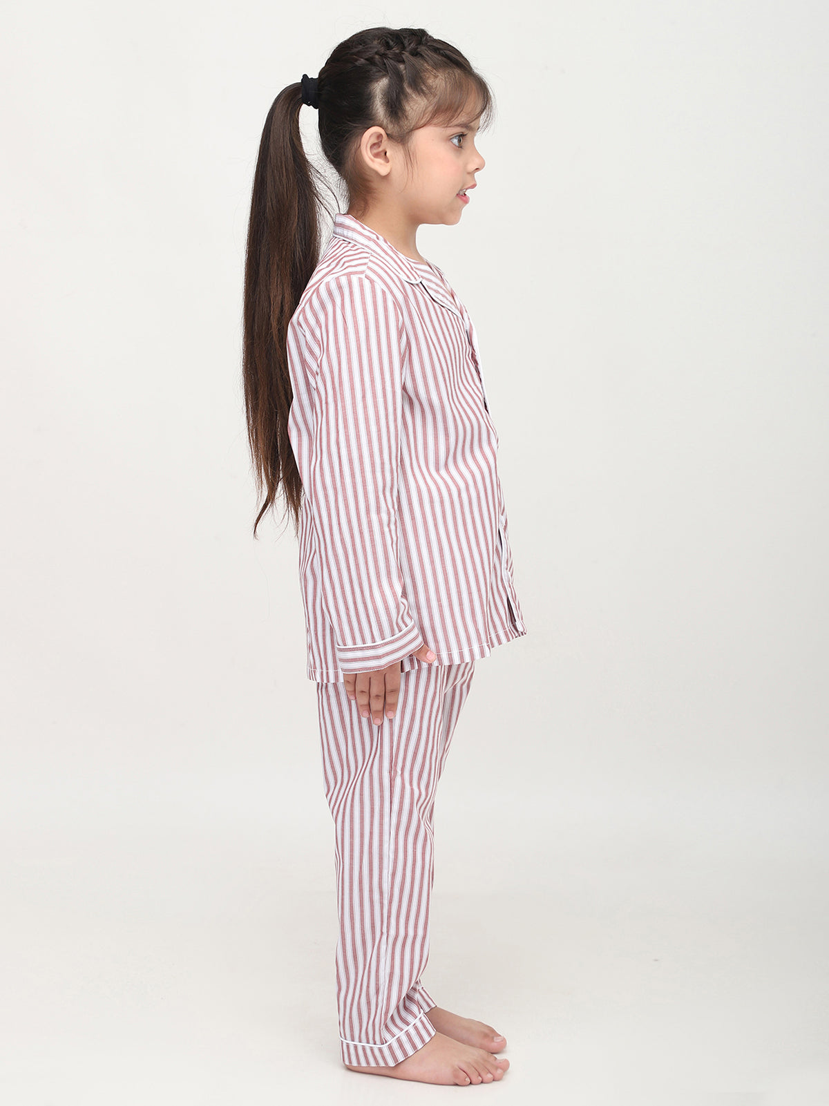 Pijama de Rayas Rojas y Blancas para Niñas y Niños
