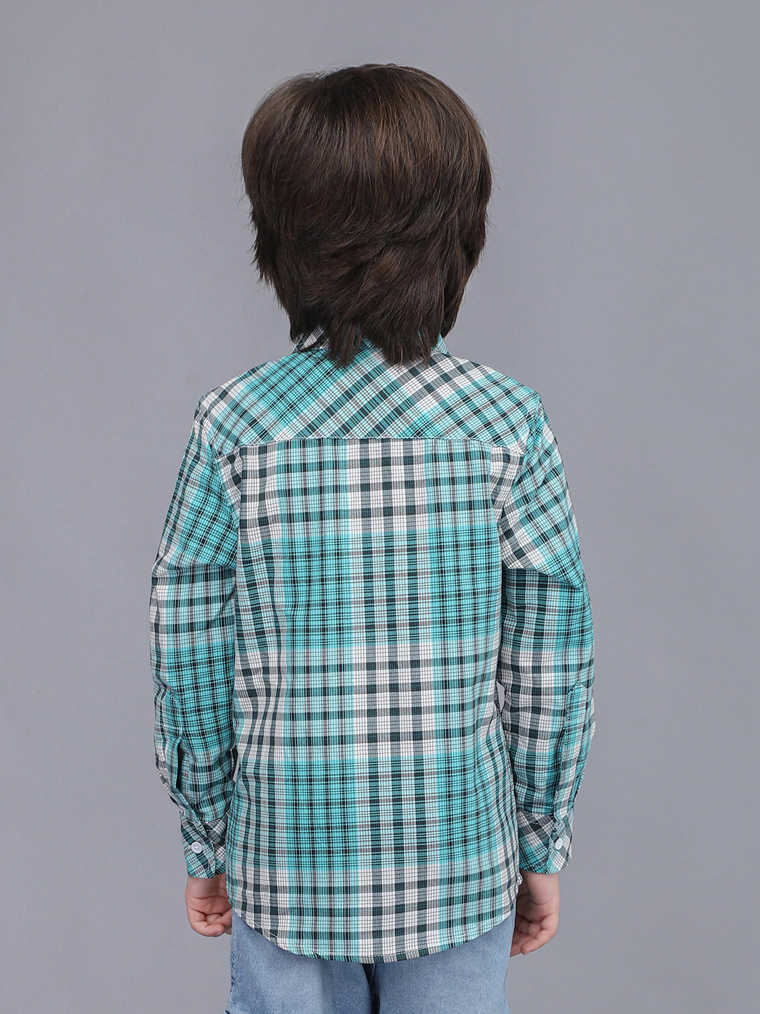 Green Checkered Full Sleeve Casual Shirt