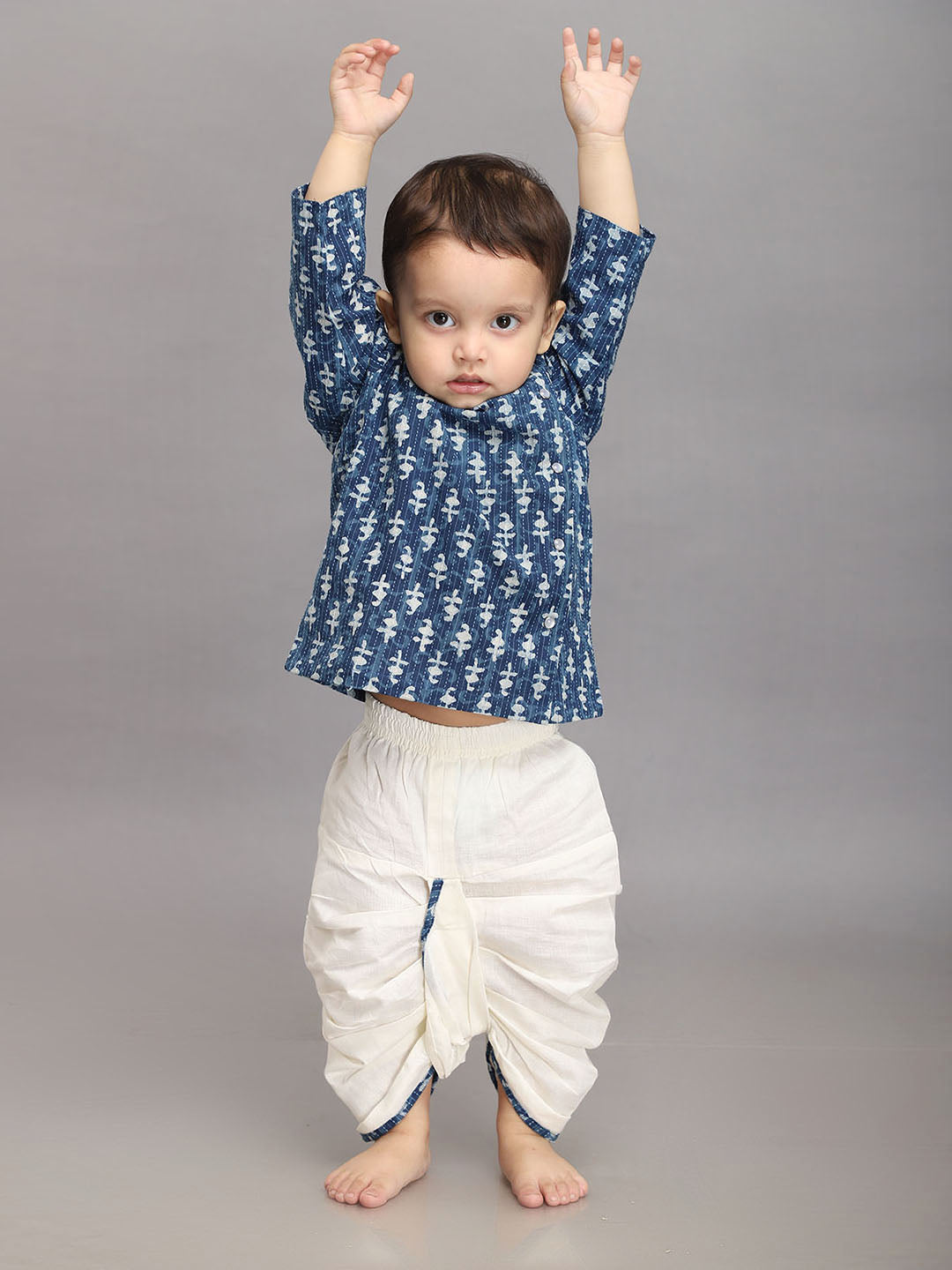 Infant Dhoti Kurta Set in Indigo