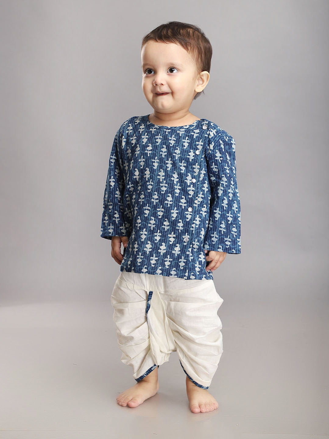 Infant Dhoti Kurta Set in Indigo