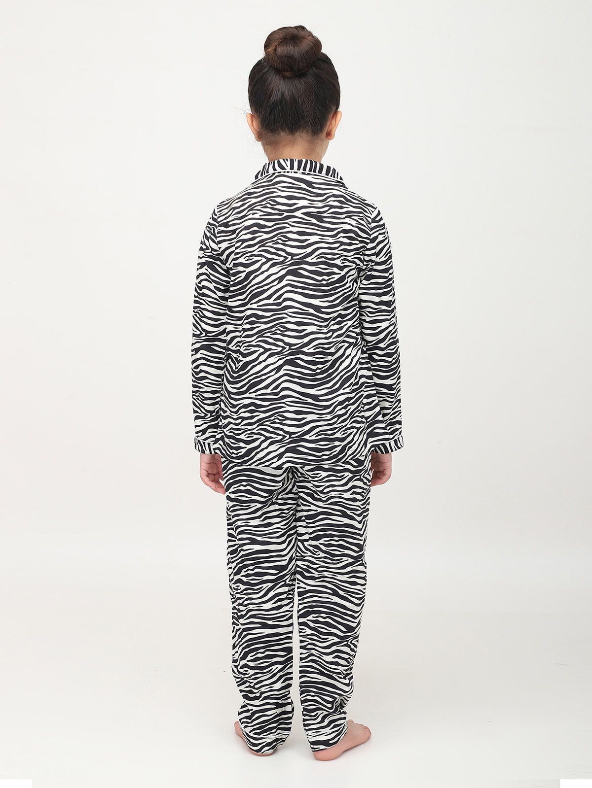 Animal Print Full Sleeves Night Suits For Girls