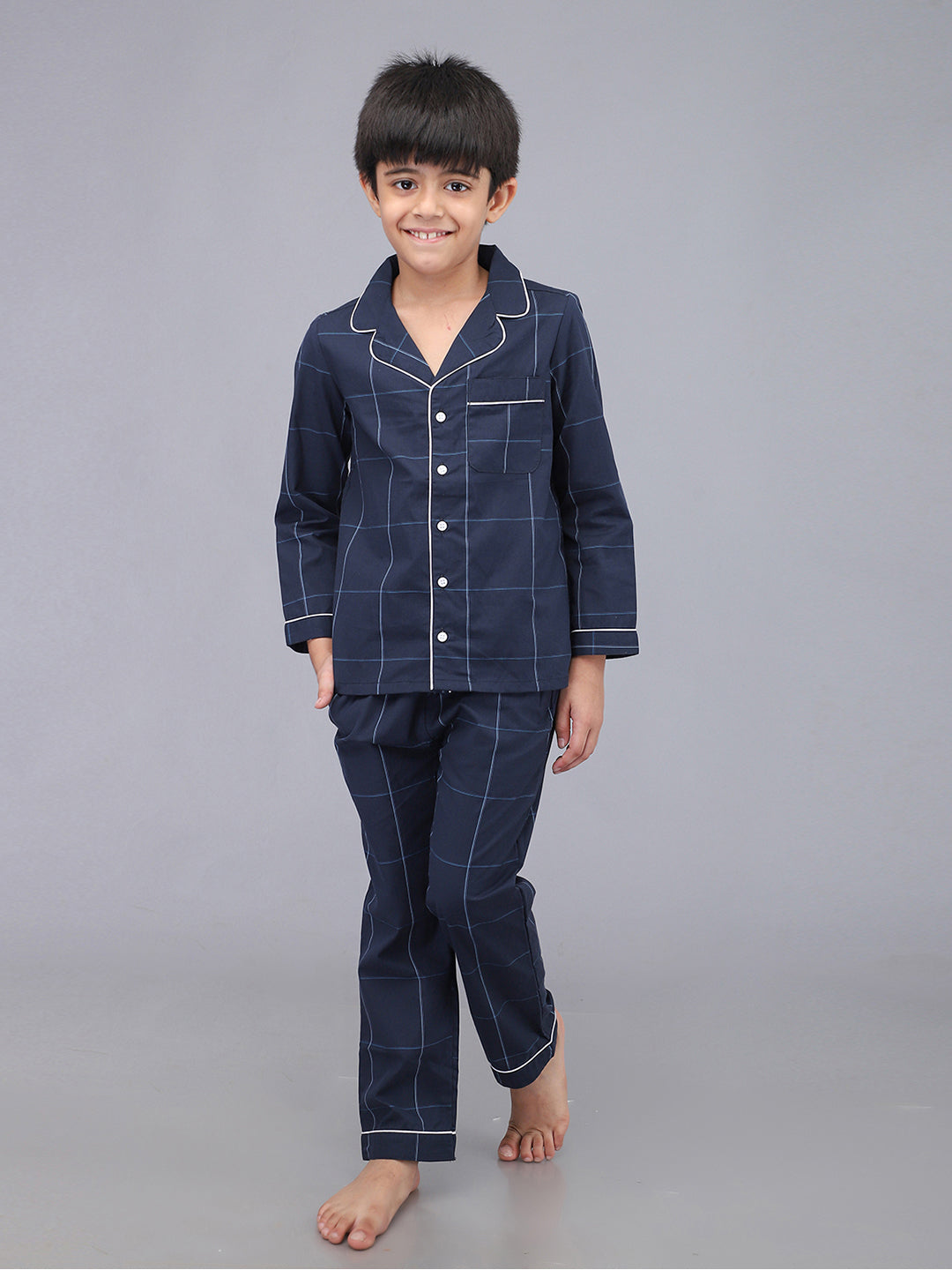 Boys Printed Full Sleeves Night Suit