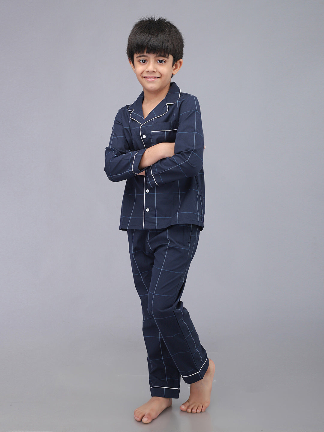 Pijamas Estampadas de Manga Larga Para Niños