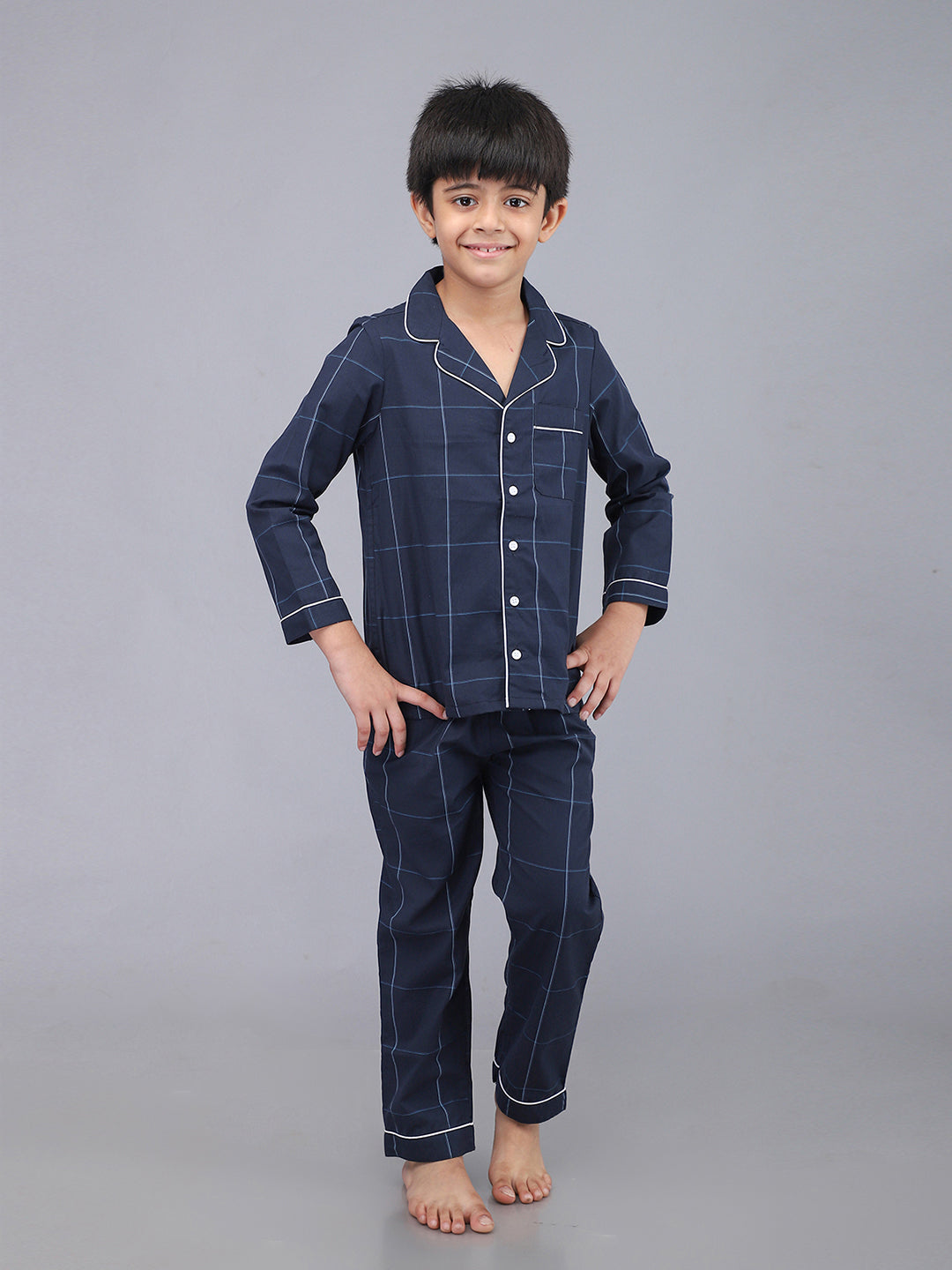 Boys Printed Full Sleeves Night Suit