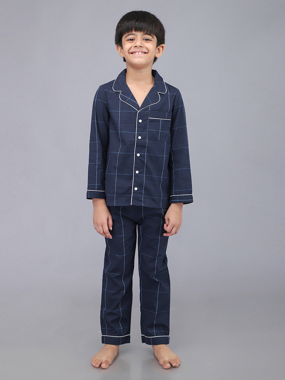 Pijamas Estampadas de Manga Larga Para Niños