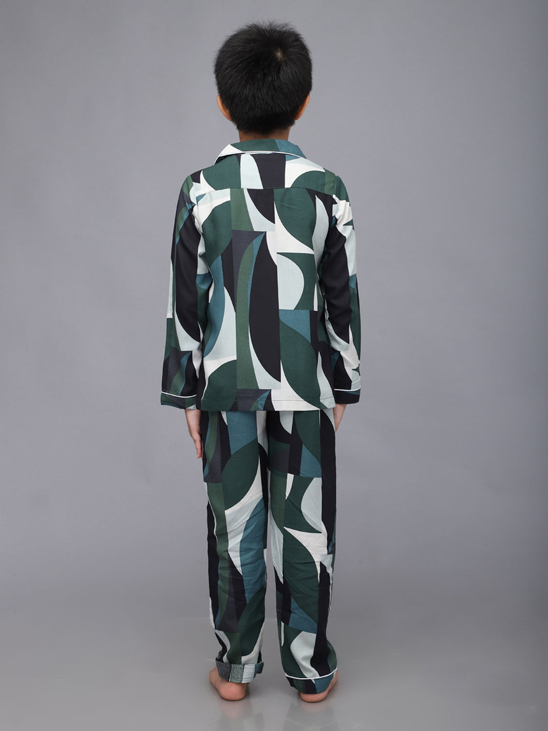 Printed Full Sleeves Night Suits For Boys