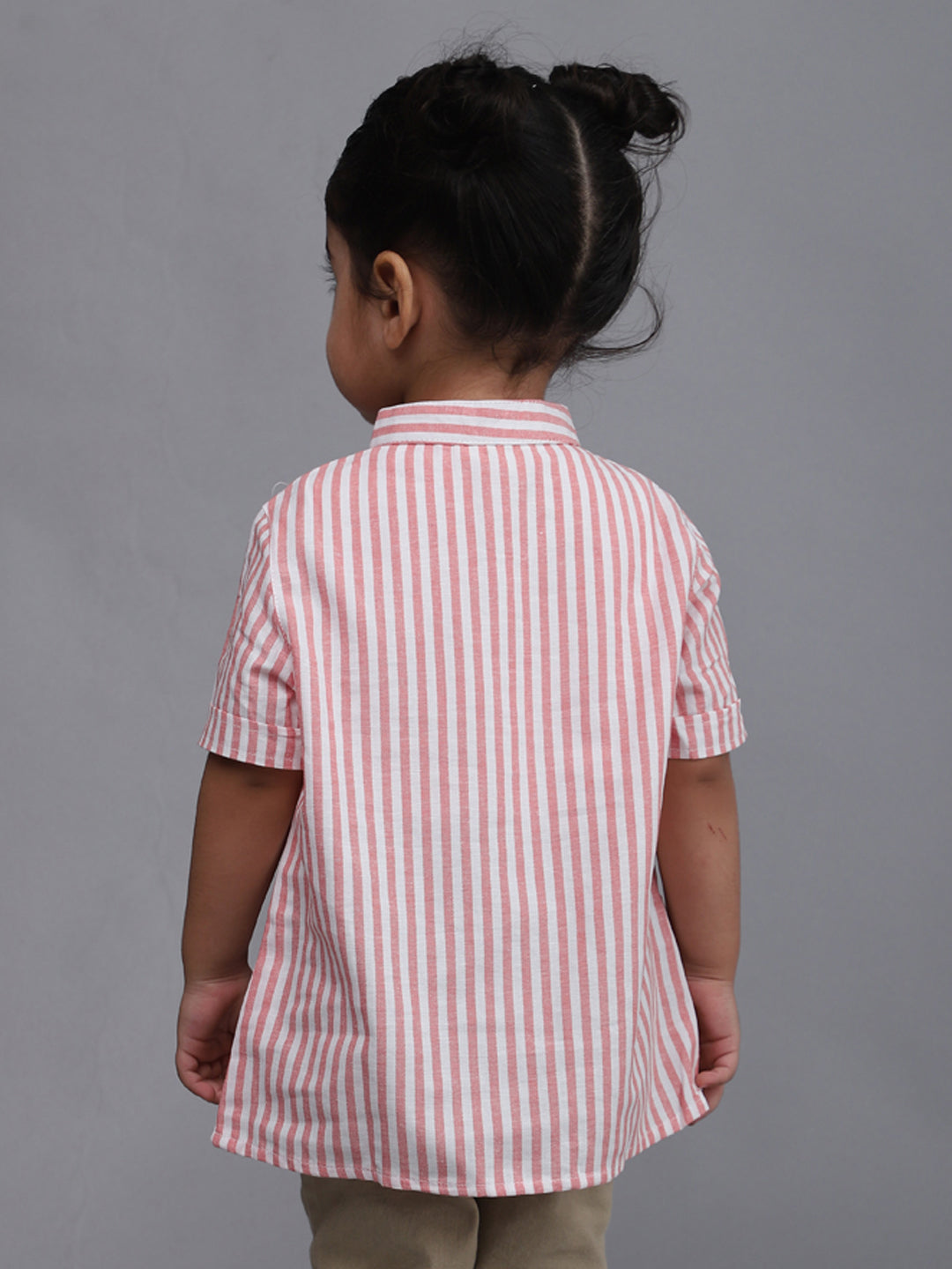 Mandarin Style Red & White Striped for Infant Boys