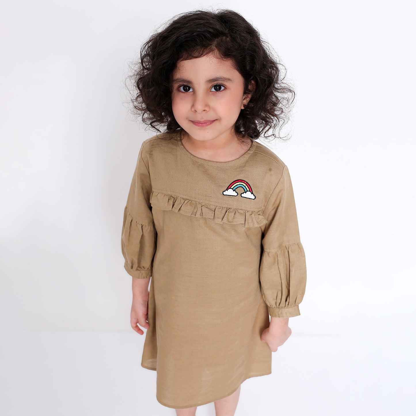 Linen TShirt Dress in Beige