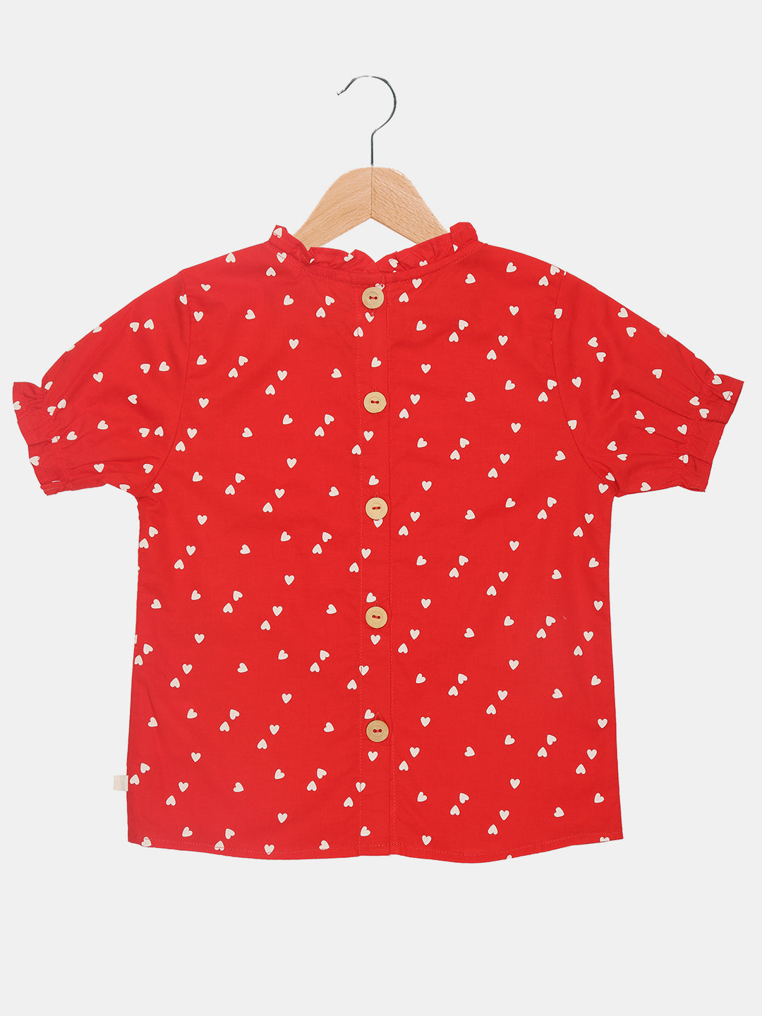 Heart Print Top for Girls