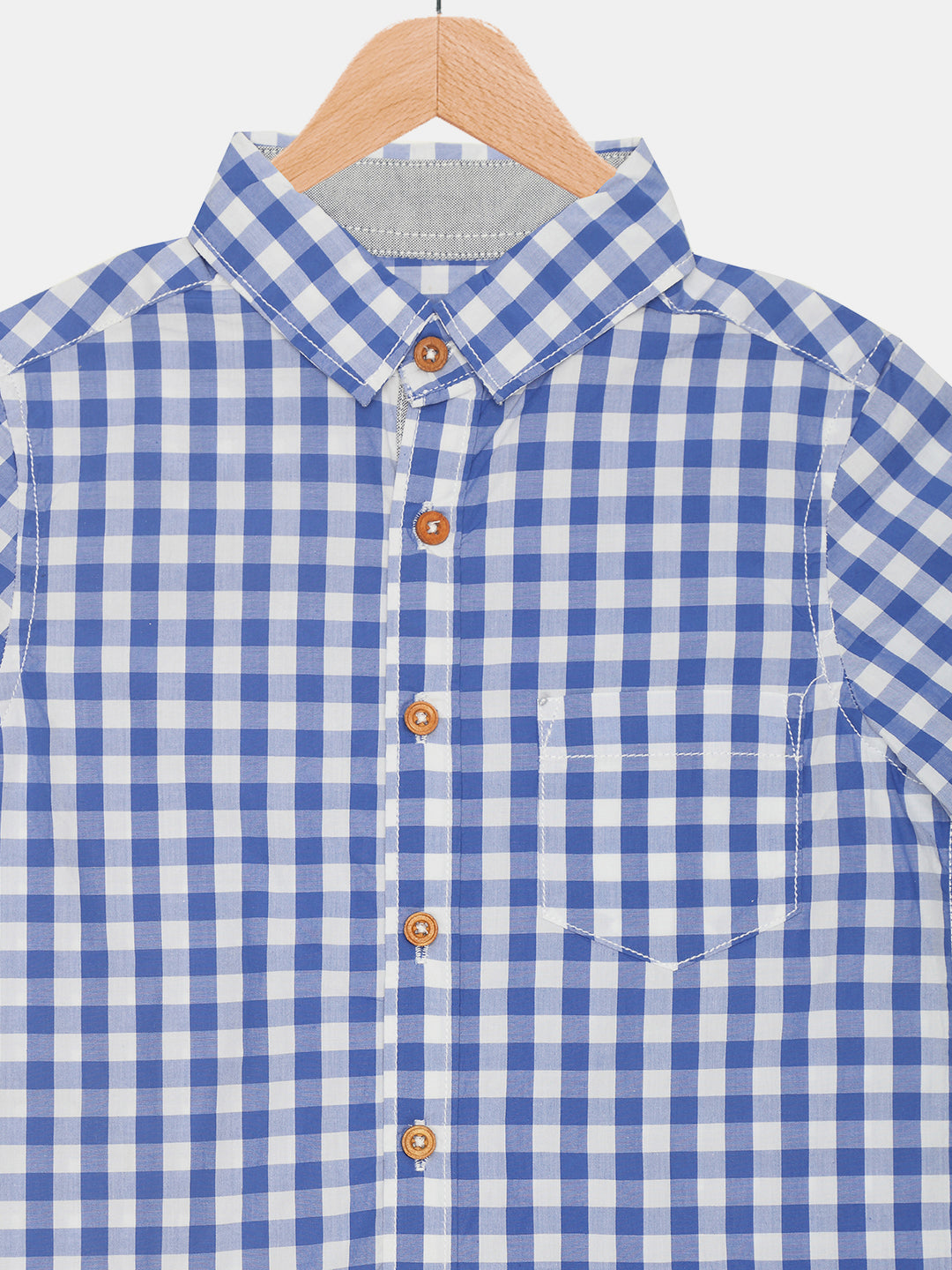 Blue & White Gingham Shirt