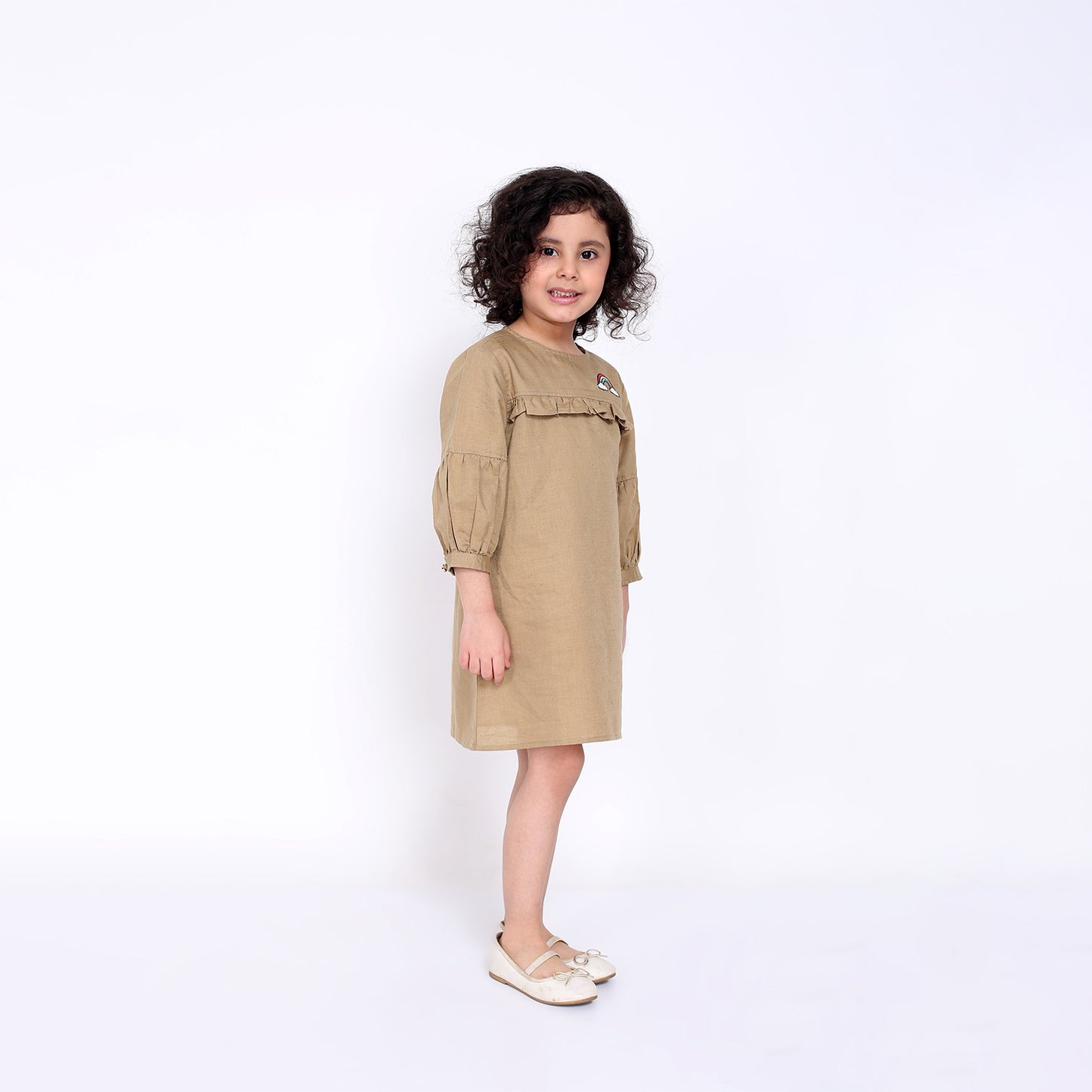 Linen TShirt Dress in Beige