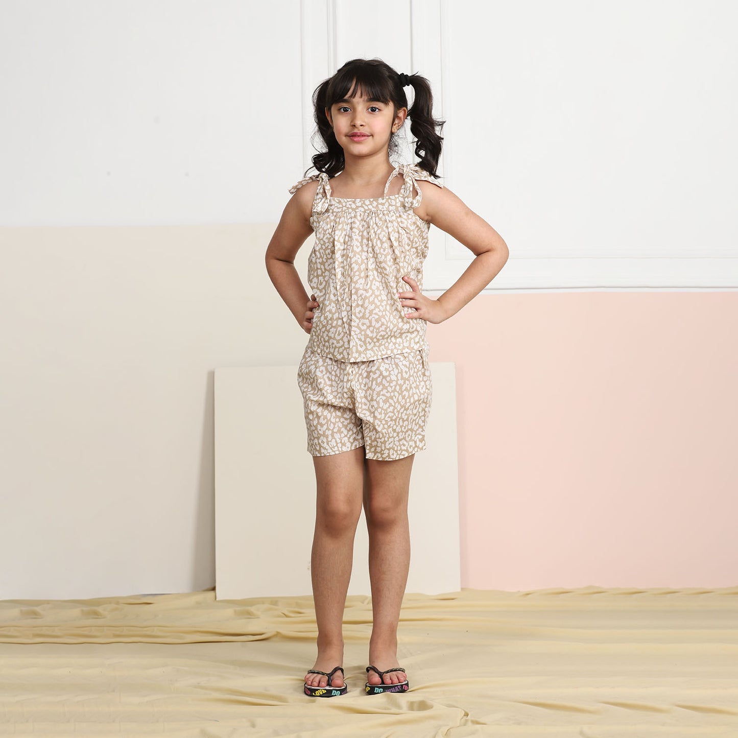 Project Cece  Ethically Made Beige Linen Summer Co-ord Short Set