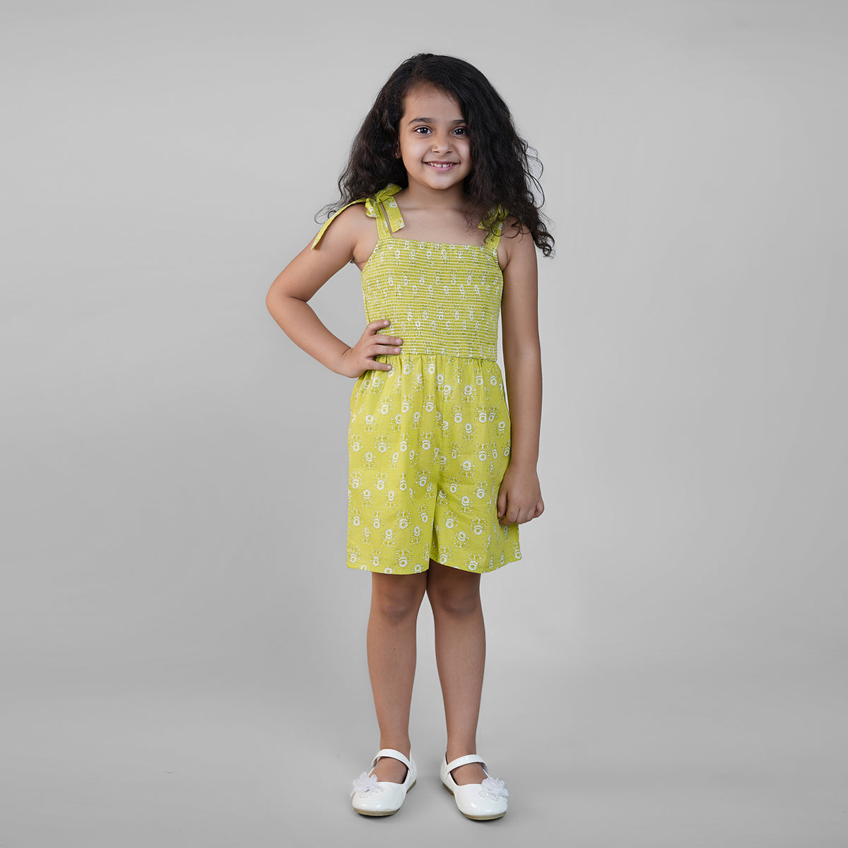 Jumpsuit for Girls in Lime Green
