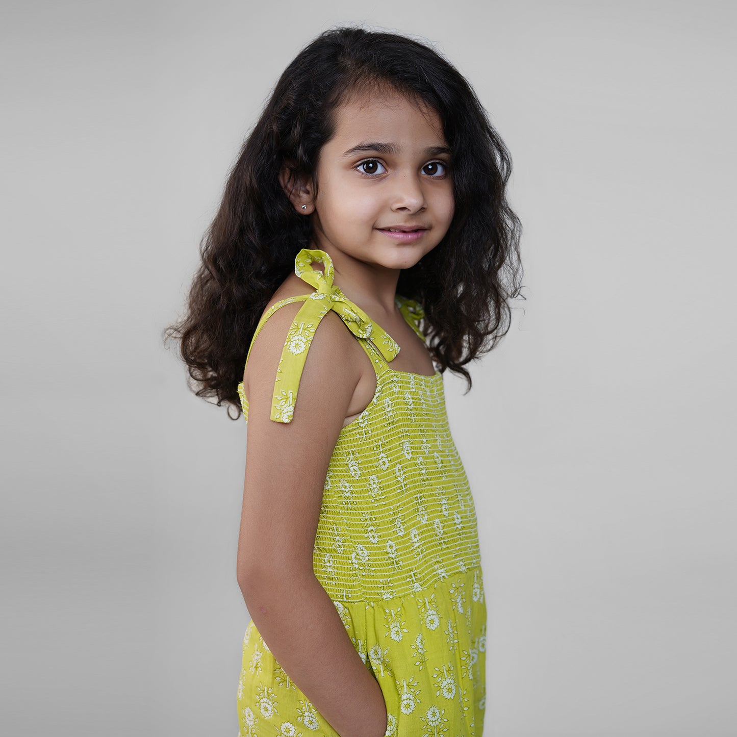 Jumpsuit for Girls in Lime Green