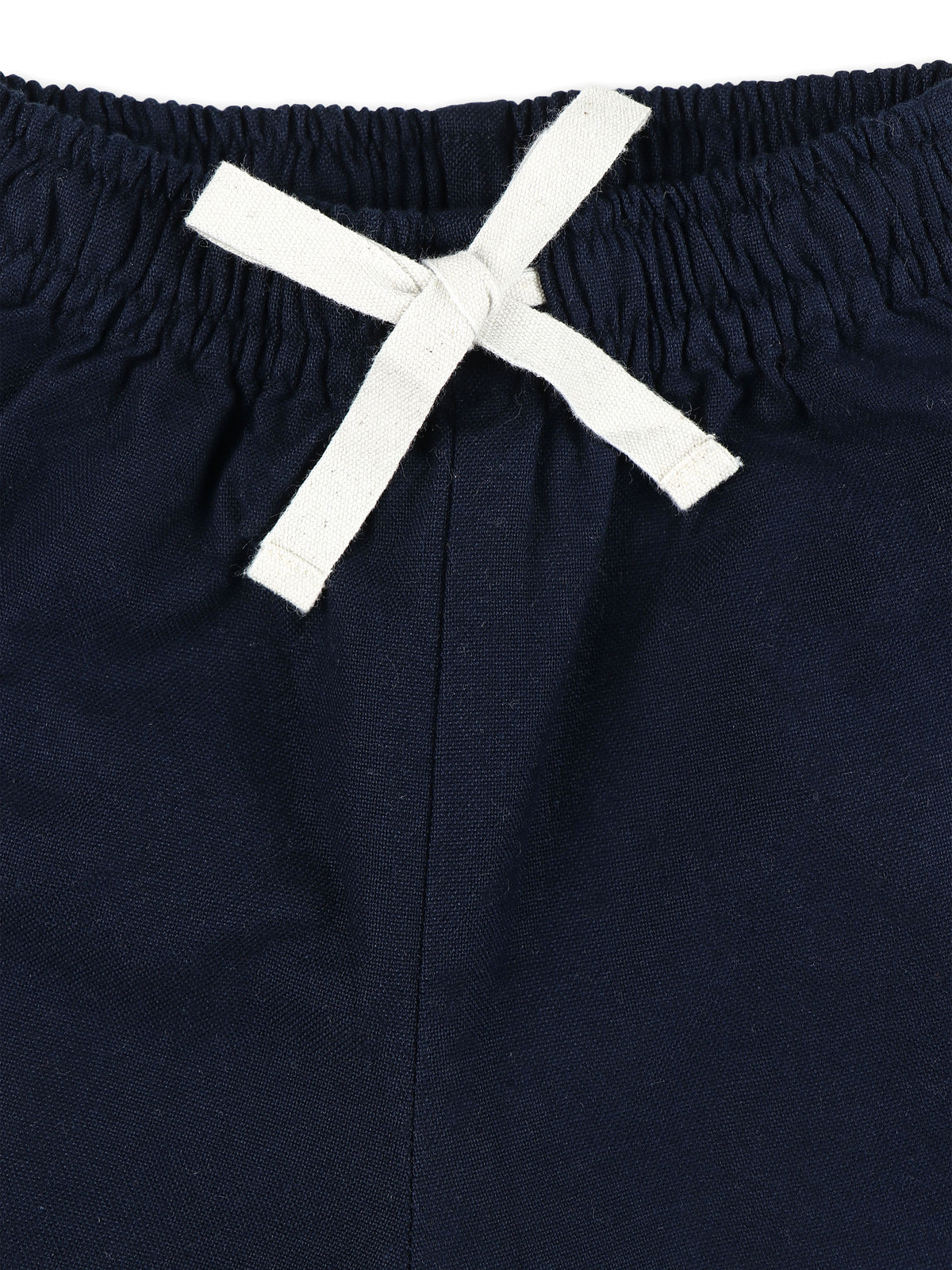 Conjuntos de Ropa de Lino con Cuello Abierto para Niños - Beige y Azul Marino