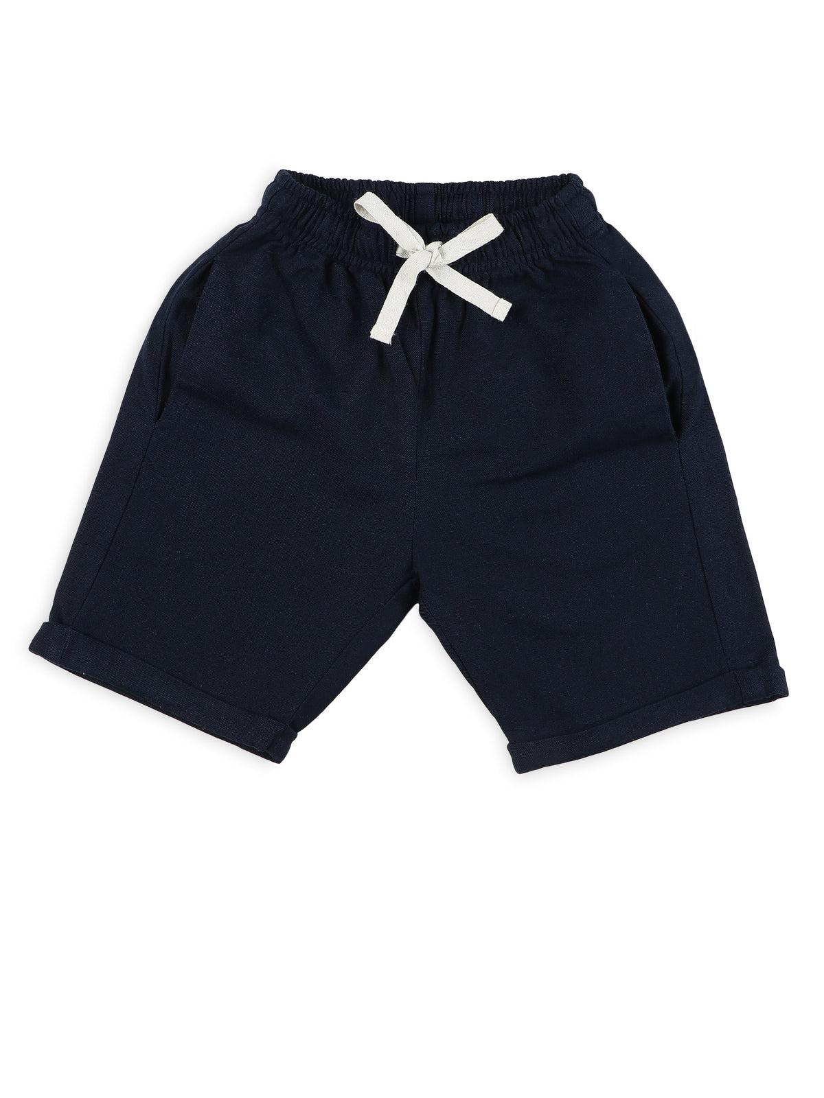 Conjuntos de ropa de lino estilo mandarín para niños - Naranja y azul marino