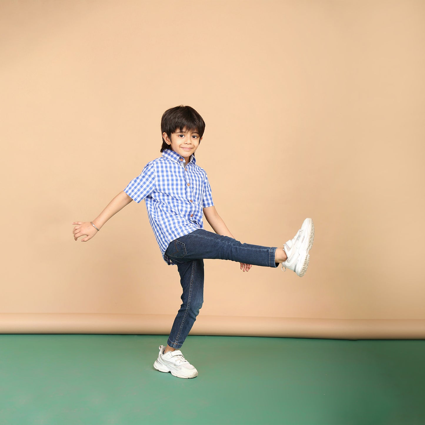 Blue & White Gingham Shirt